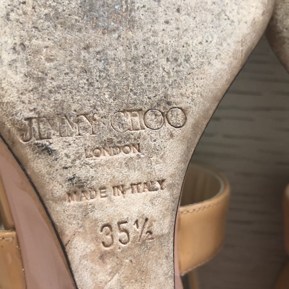 JIMMY CHOO London sandals 2 tones nude/pink - Picture 6 of 8